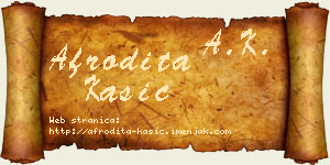 Afrodita Kašić vizit kartica